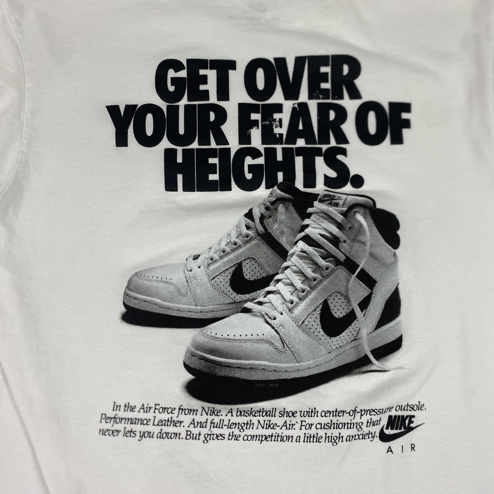 Nike Shirt Mens Medium Air Force‎ Get Over Fear Of Heights Graphic DD3354-100
